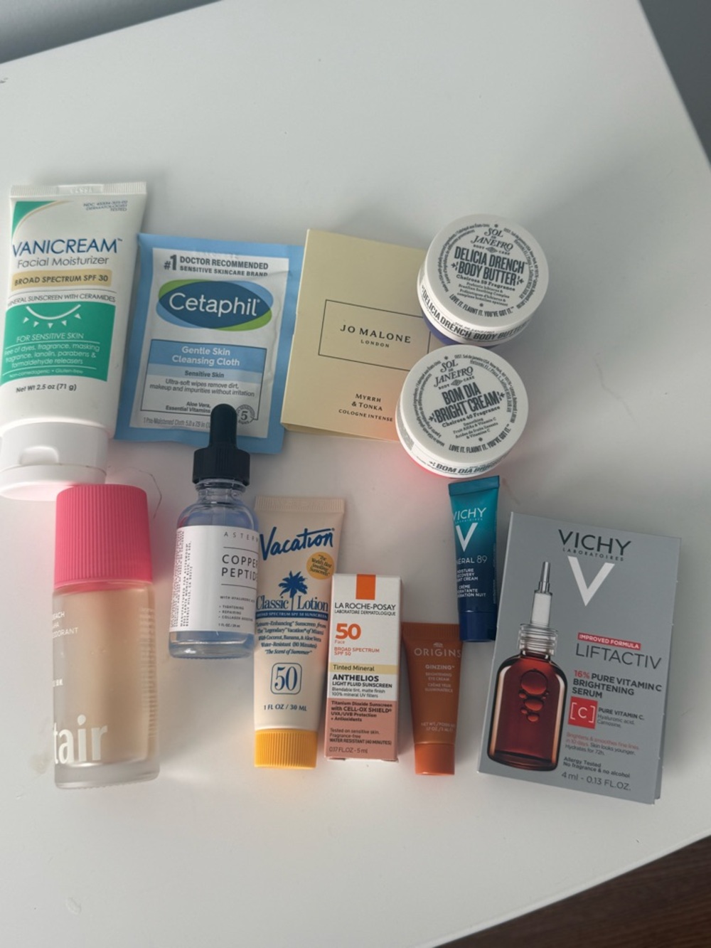 New skincare Sol De Janeiro Vichy Vacation spf La Roche Posay Jo Malone saltair
